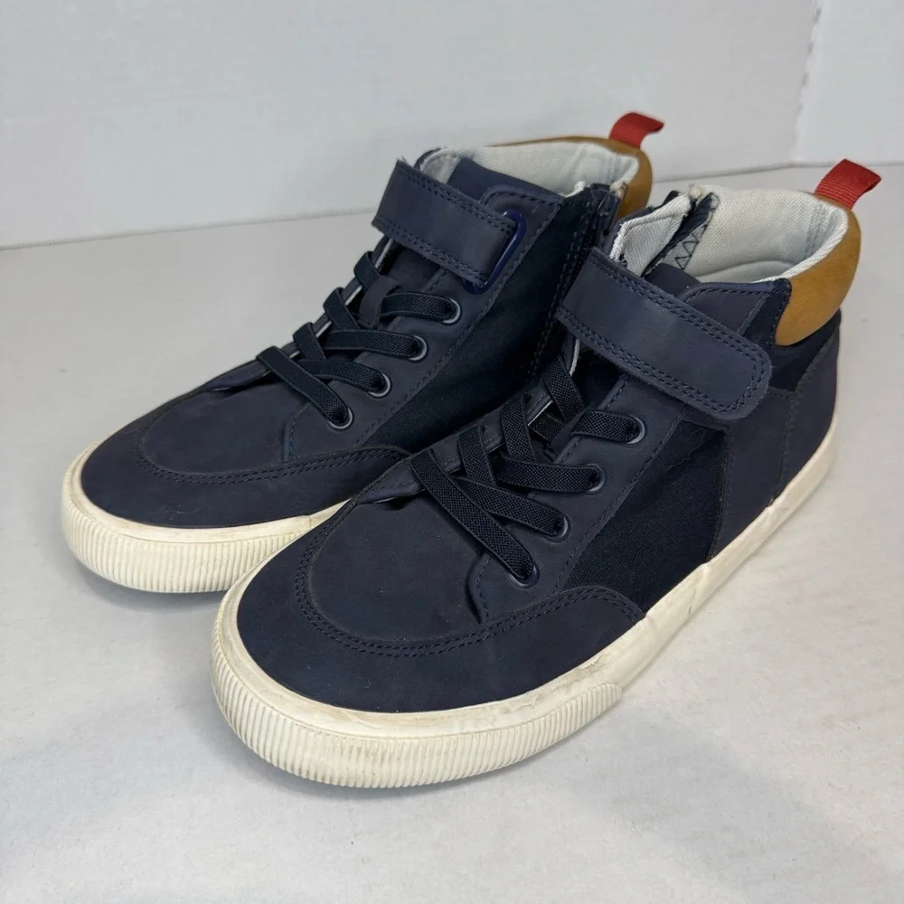 Cat & Jack Navy High-Top Sneakers (Size 5) - Picture 2 of 6